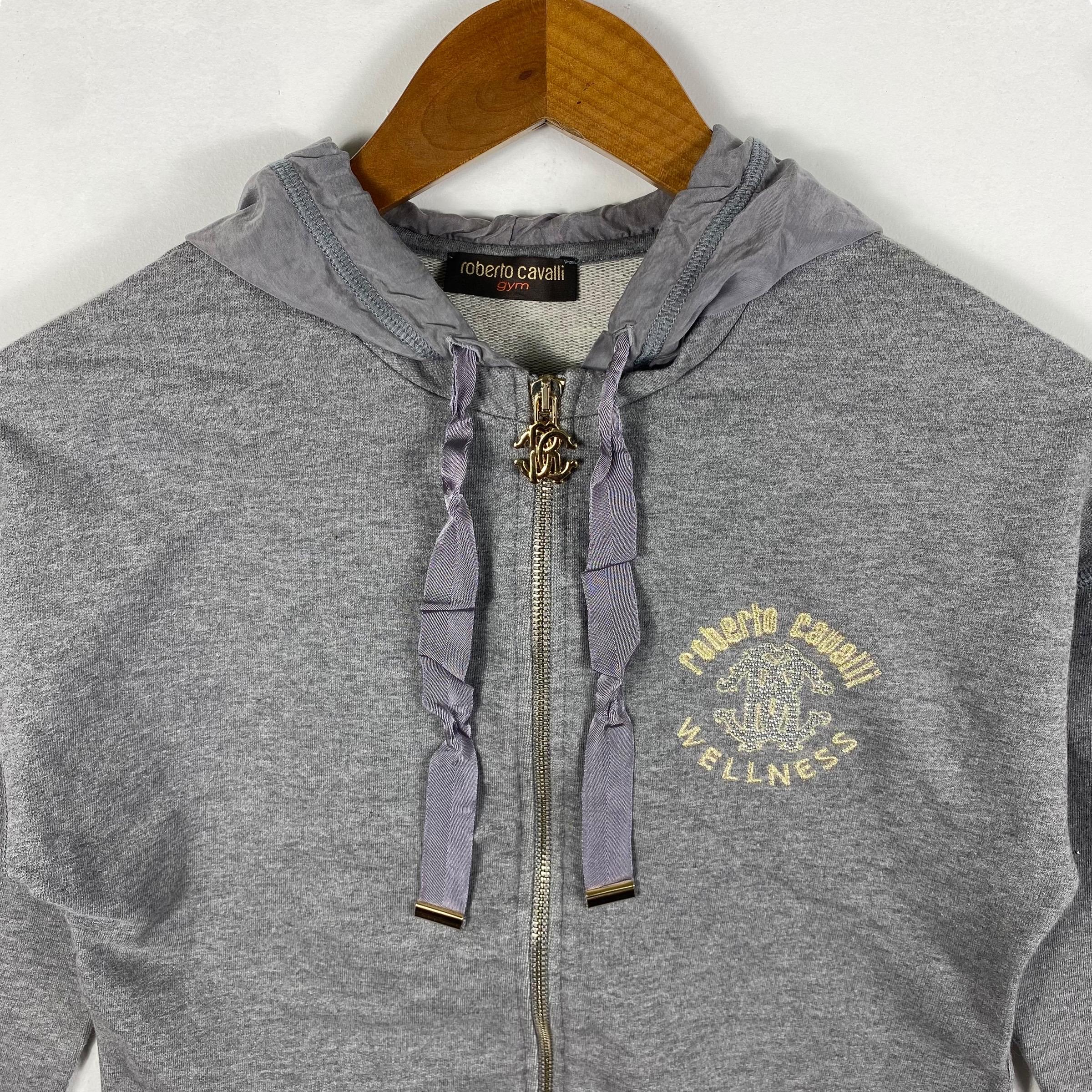 新品roberto cavalli ロゴ スウェット トレーナ グレー L Rare!! ROBERTO CAVALLI GYM Wellness Zip Hoodie Women Size 38 - Etsy