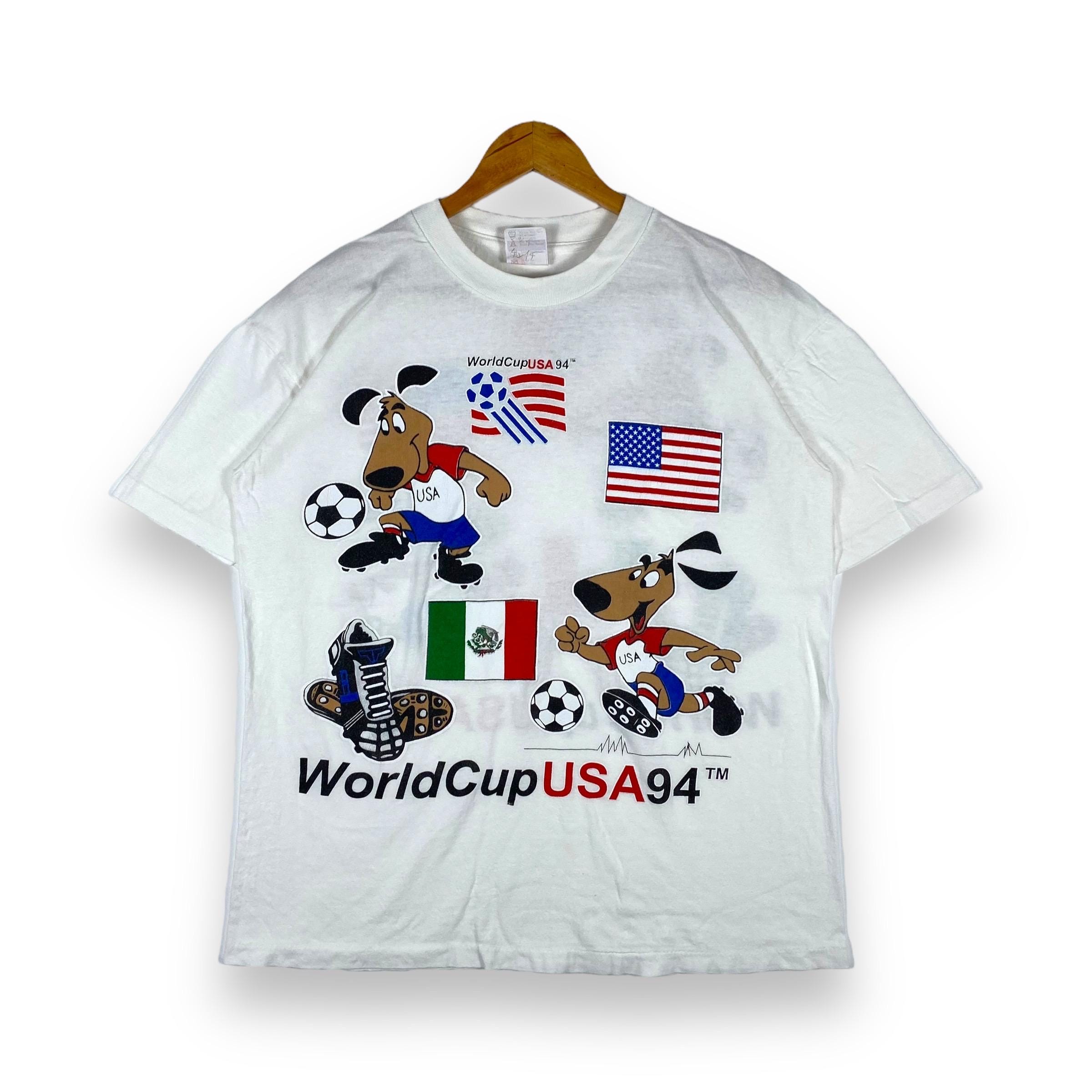 Rare!! Vintage 90's WORLD CUP USA Mascot Tee Shirt Large Size