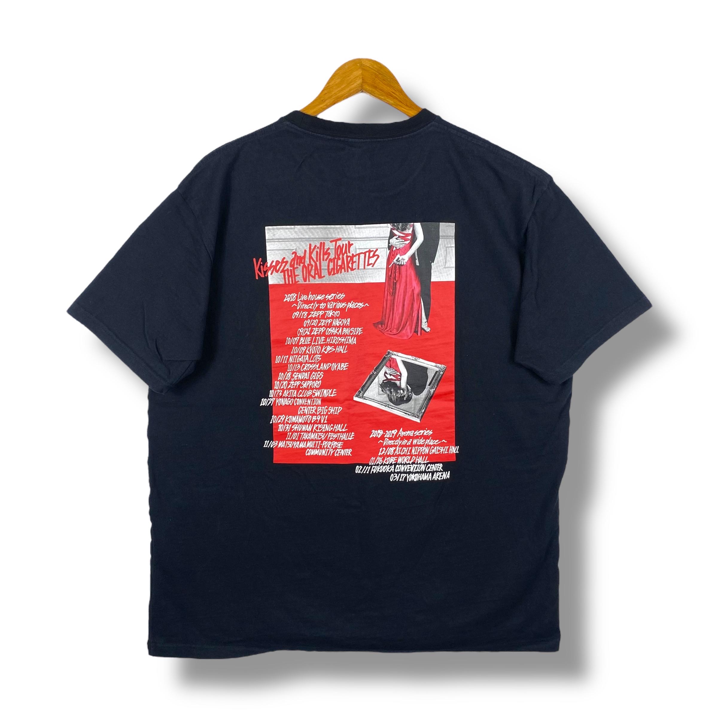 Rare!! Japanese Band THE ORAL CIGARETTES Kisses and Kill Tour Tee