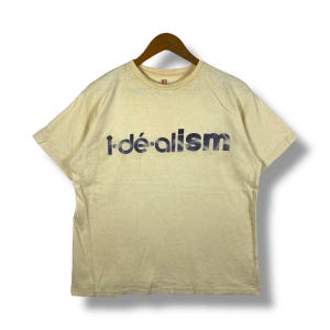 ¡Extraordinaria! Camiseta de cáñamo de la marca japonesa HERITAGE STONE &quot;Idealism&quot; en talla mediana