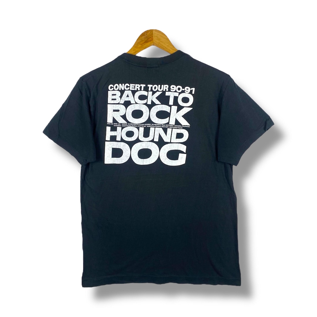 【J33846】HOUND DOG / BACK TO ROCK Vintage 90s Hound Dog Concert Tour T-shirt - Back to Rock Band Tee