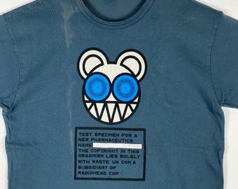 Rare Vintage 00s Radiohead Kid A Tour Tshirt Rock Band XL