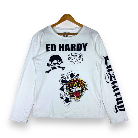 Ed Hardy Tattoo Long Sleeve Tee - Women's Extra Large - Etsy