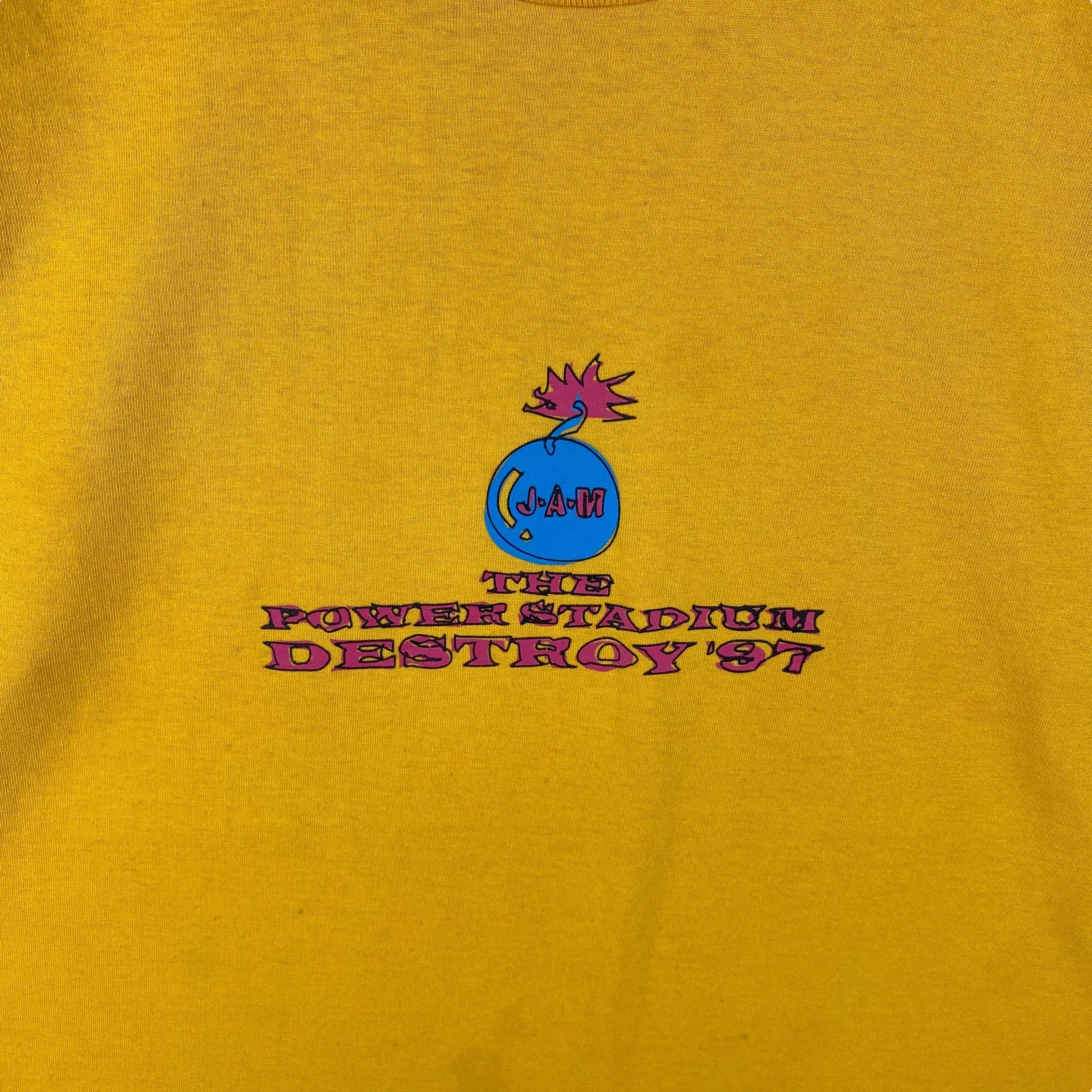 JUDY AND MARY 激レアTシャツ橙 POWER STADIUM 97 Rare!! Vintage 90's JUDY & MARY the Power Stadium Destroy Band Tee