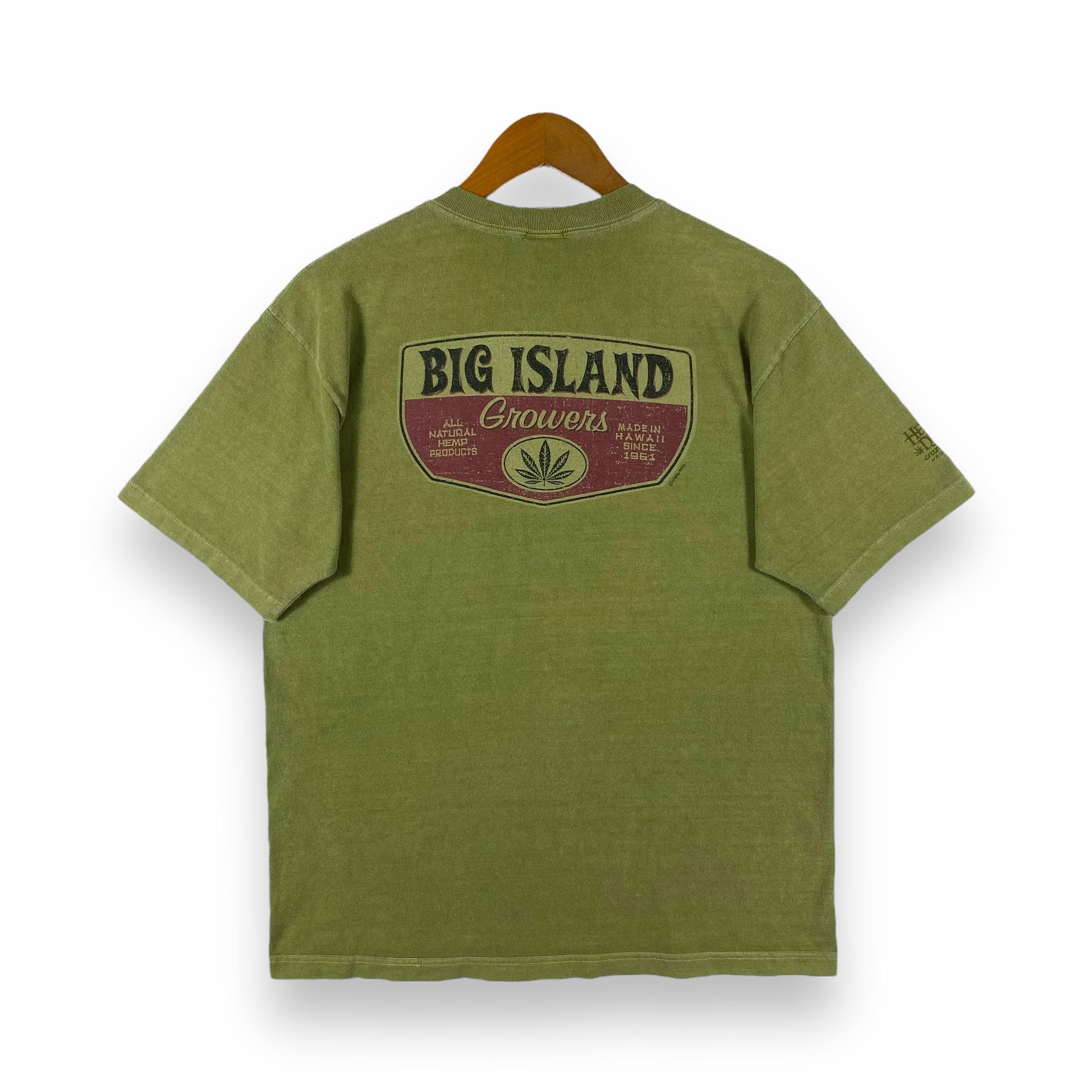 Rare!! Vintage CRAZY SHIRTS HAWAII Big Island Growers Hemp Dyed