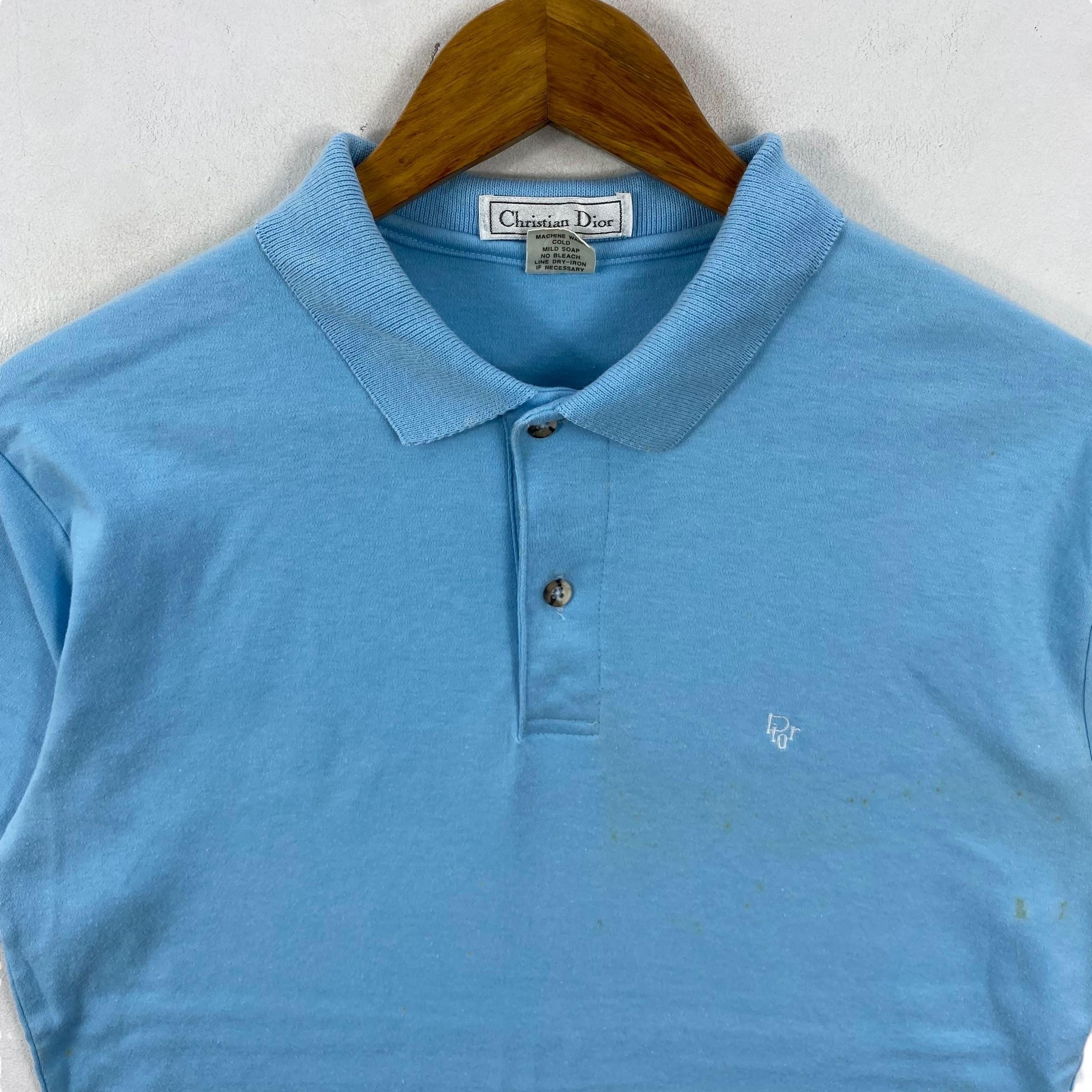 Vintage 90s CHRISTIAN DIOR Logo Polo Shirt - Medium, Made in USA 