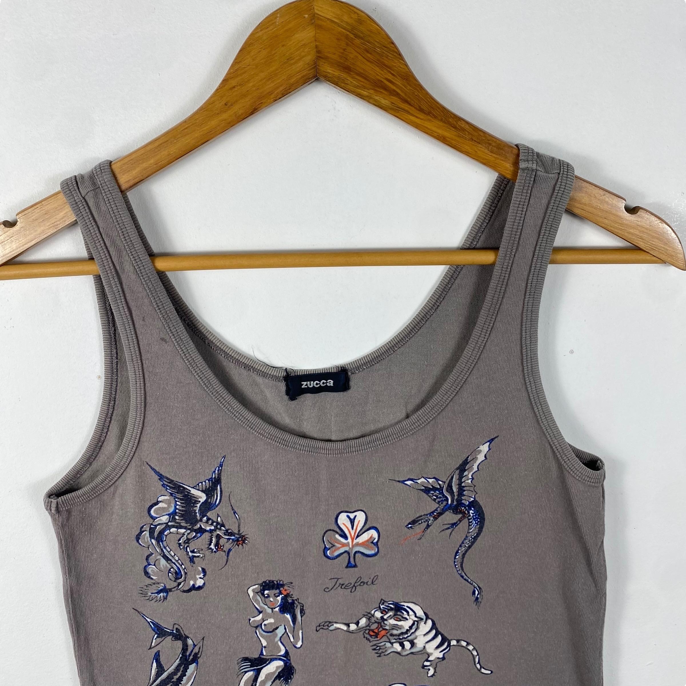 Rare!! Japanese Brand ZUCCA Graphic Tank Tops Medium Size - Etsy
