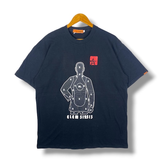 Rare!! Vintage 00s ELEM 512513 Streetwear Clothing Graphic Tee Shirt Extra Large Size