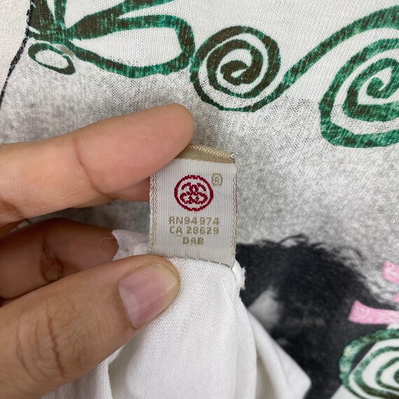 Rare!! Vintage 00's STUSSY Art is Life Photo Tee Distressed Tee