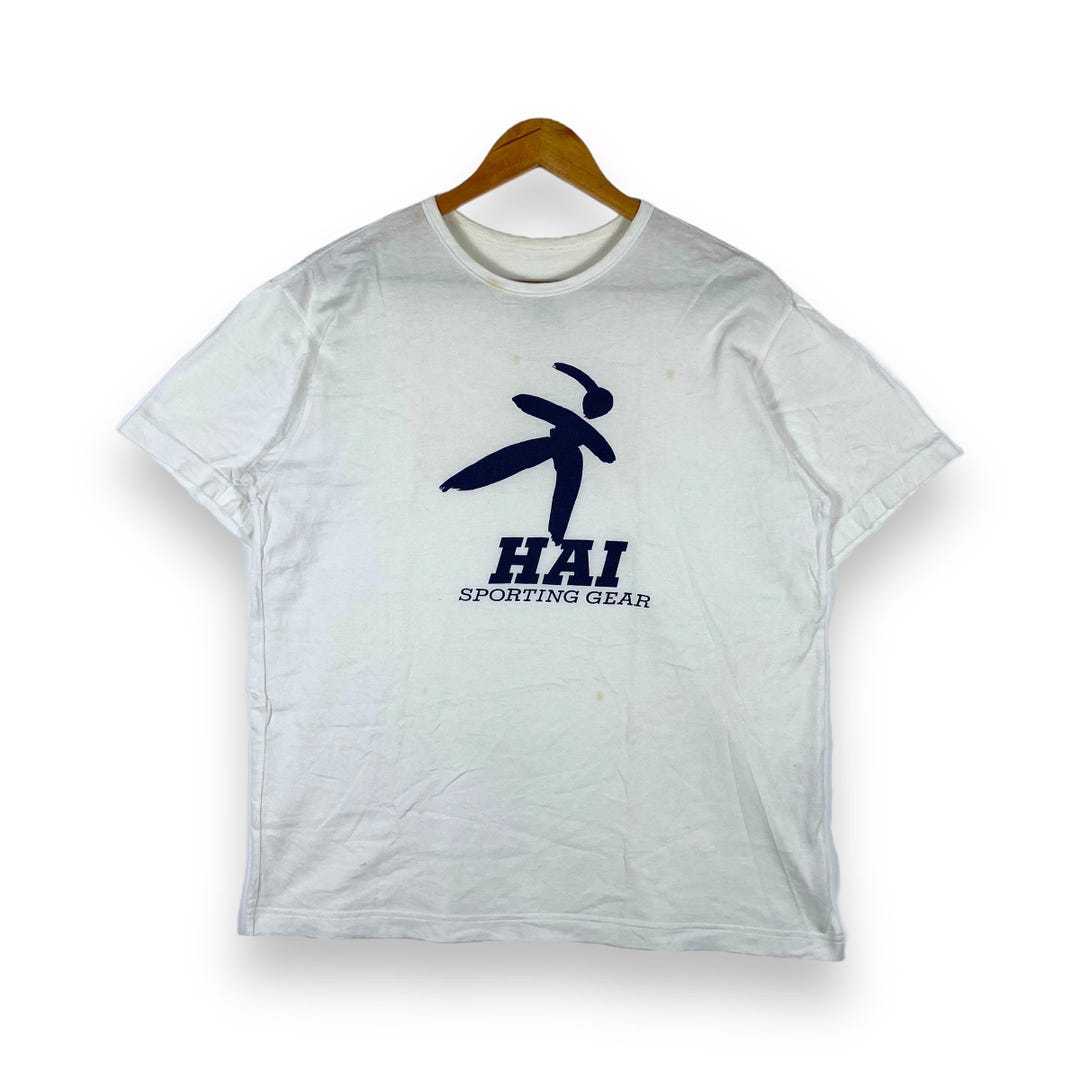 Vintage 90s HAI Sporting Gear Tee - Issey Miyake Big Logo, Medium