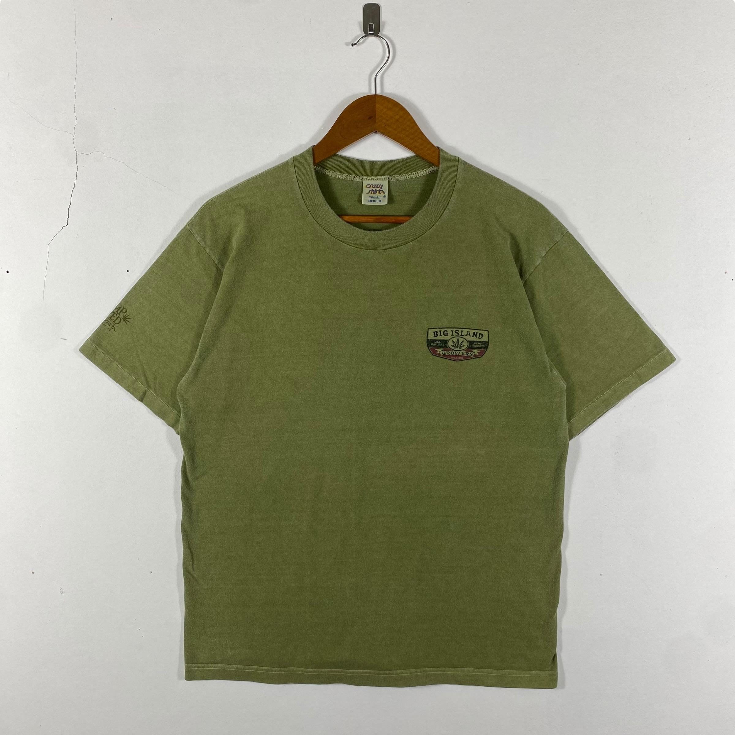 Rare!! Vintage CRAZY SHIRTS HAWAII Big Island Growers Hemp Dyed