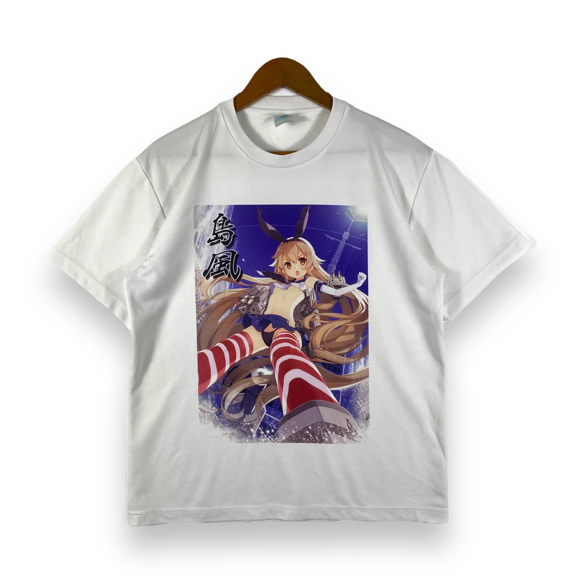 Rare!! SHIMAKAZE KANTAI COLLECTION Kancolle Anime Tee Shirt Large