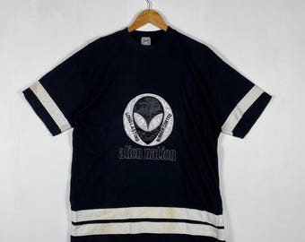 Rare!! Vintage 90's ALIEN NATION Big Logo Retro Hip Hop Tee