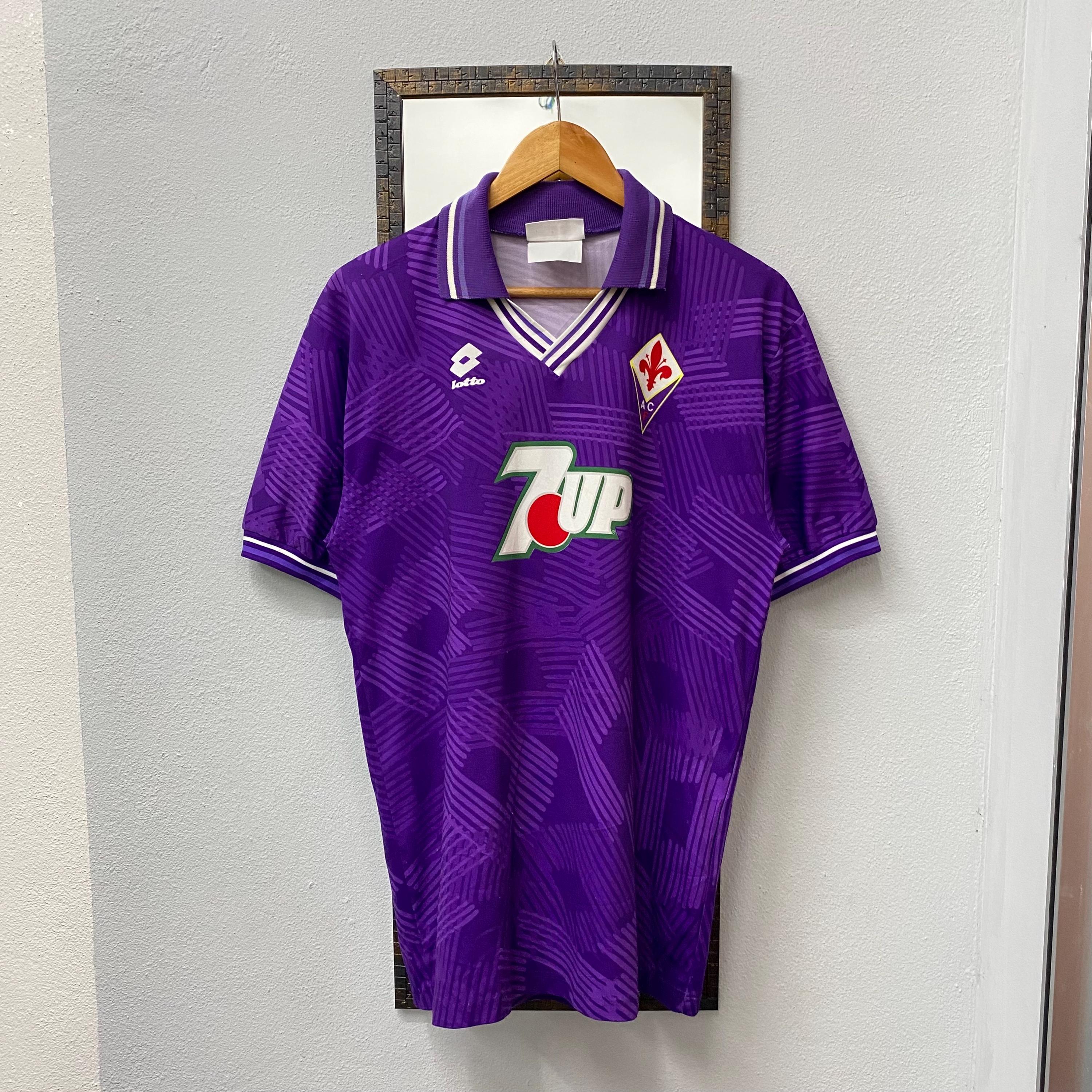 Rare!! Vintage 92/93 FIORENTINA CF 7up Home Kit Lotto Jersey