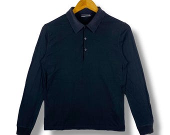 Rare!! LAD MUSICIAN Flowers 03 Long Sleeve Polo Shirt Small Size