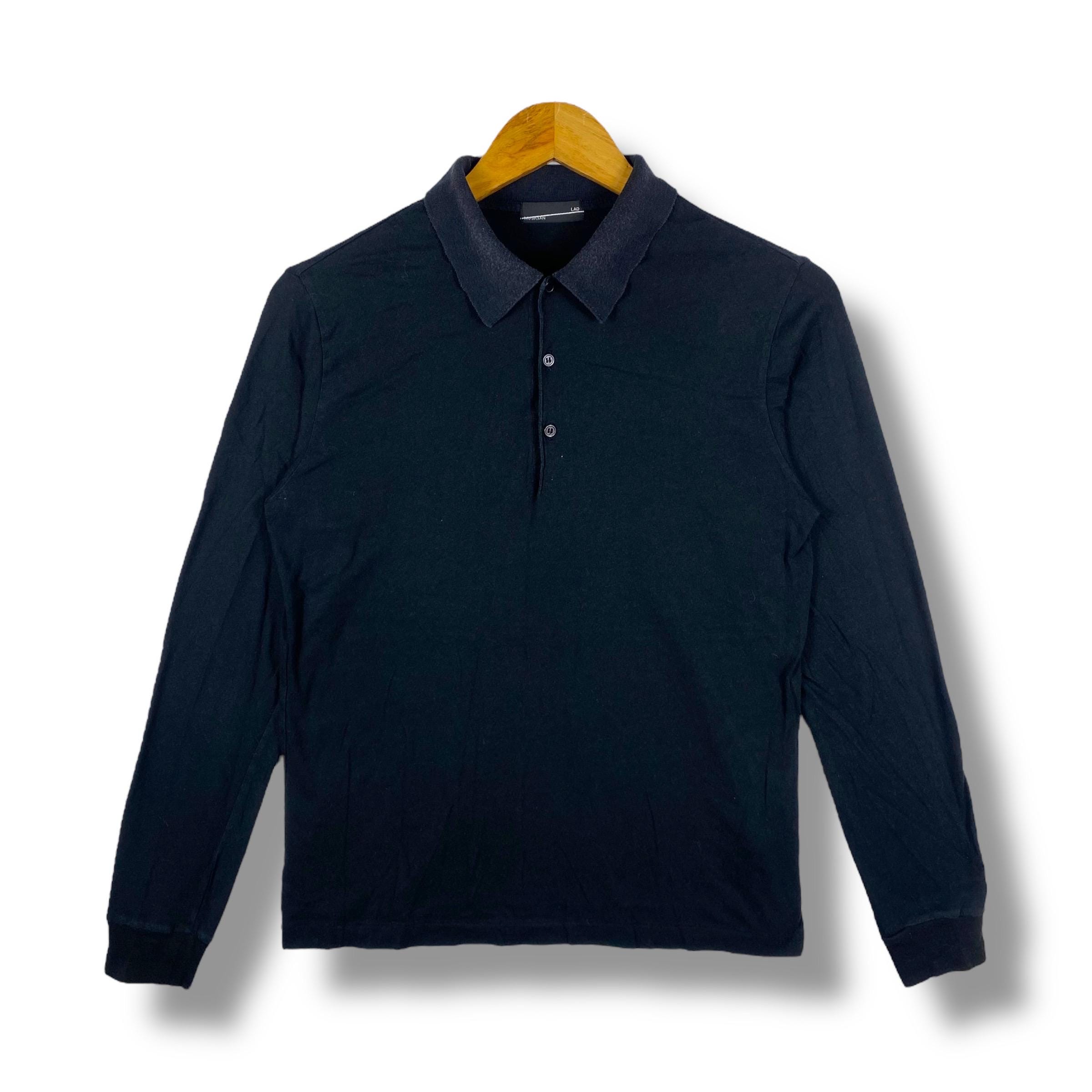 Rare!! LAD MUSICIAN Flowers 03 Long Sleeve Polo Shirt Small Size