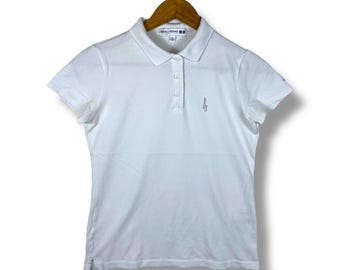 Rare!! French Designer INES de La FRESSANGE Paris Uniqlo Women Polo Shirt Medium Size