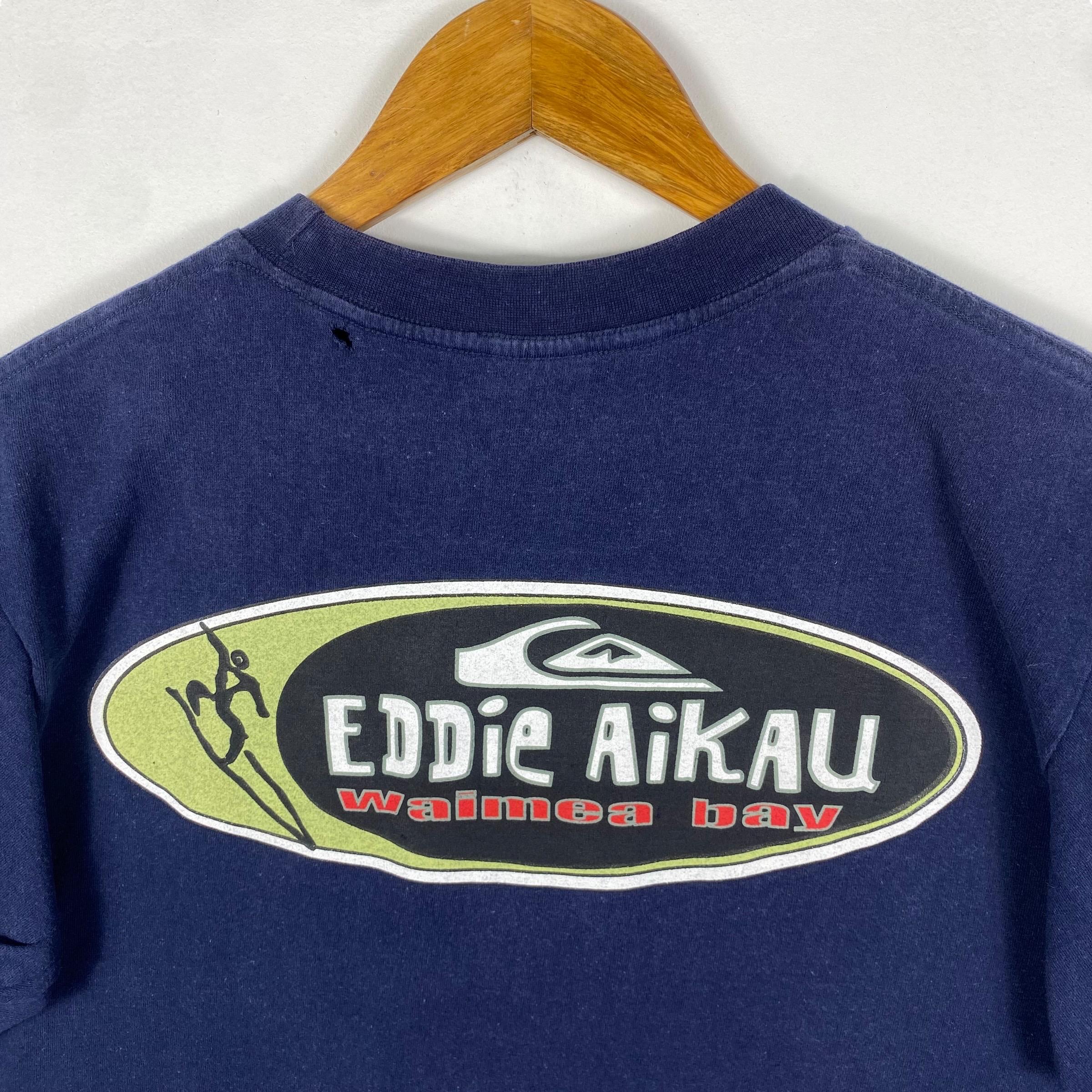 Rare!! Vintage 90's QUIKSILVER Eddie Aikau Waimea Bay Graphic Tee