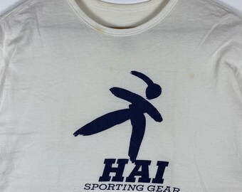 Vintage 90s HAI Sporting Gear Tee - Issey Miyake Big Logo, Medium