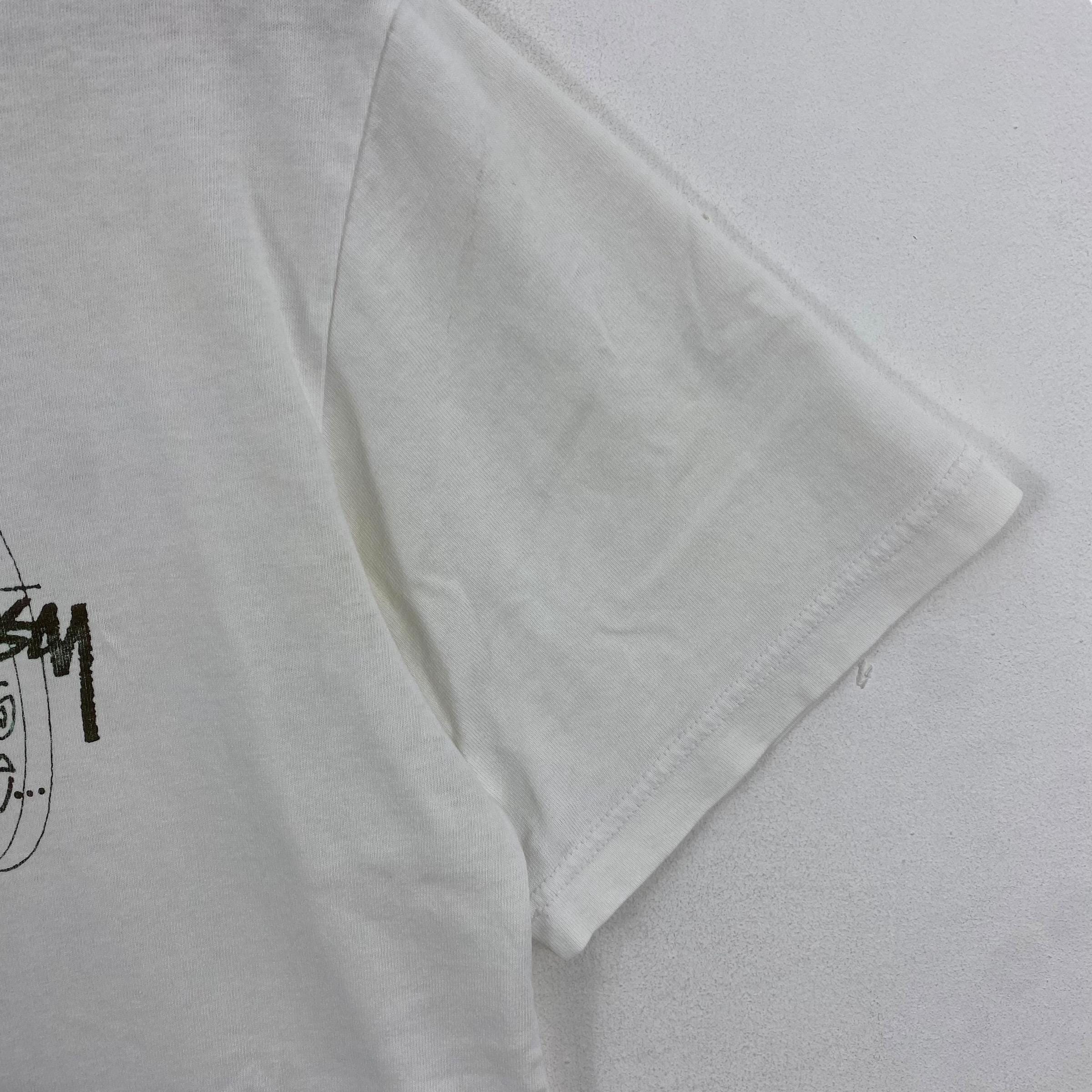 Rare!! Vintage 00's STUSSY Art is Life Photo Tee Distressed Tee