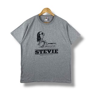 Rare!! STEVIE WONDER Songs In The Key Of Life Cartoon Graphic Tee Shirt Extra Large Size