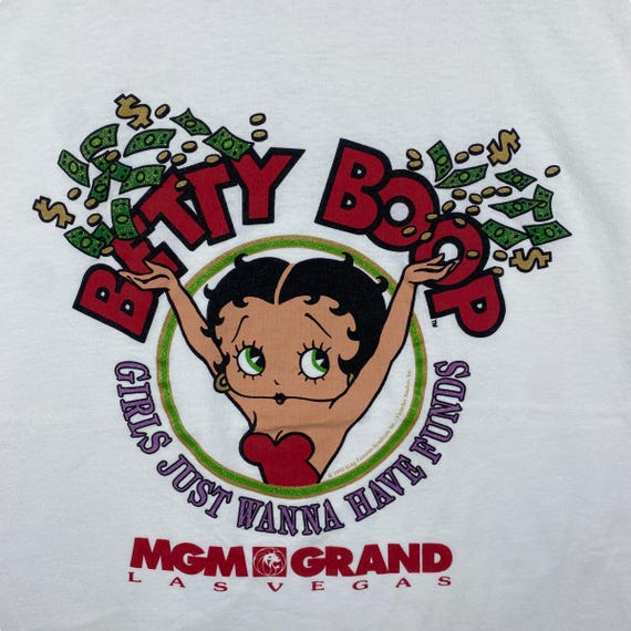 Vintage 90s Betty Boop MGM Grand Las Vegas Cartoon Tee - Extra
