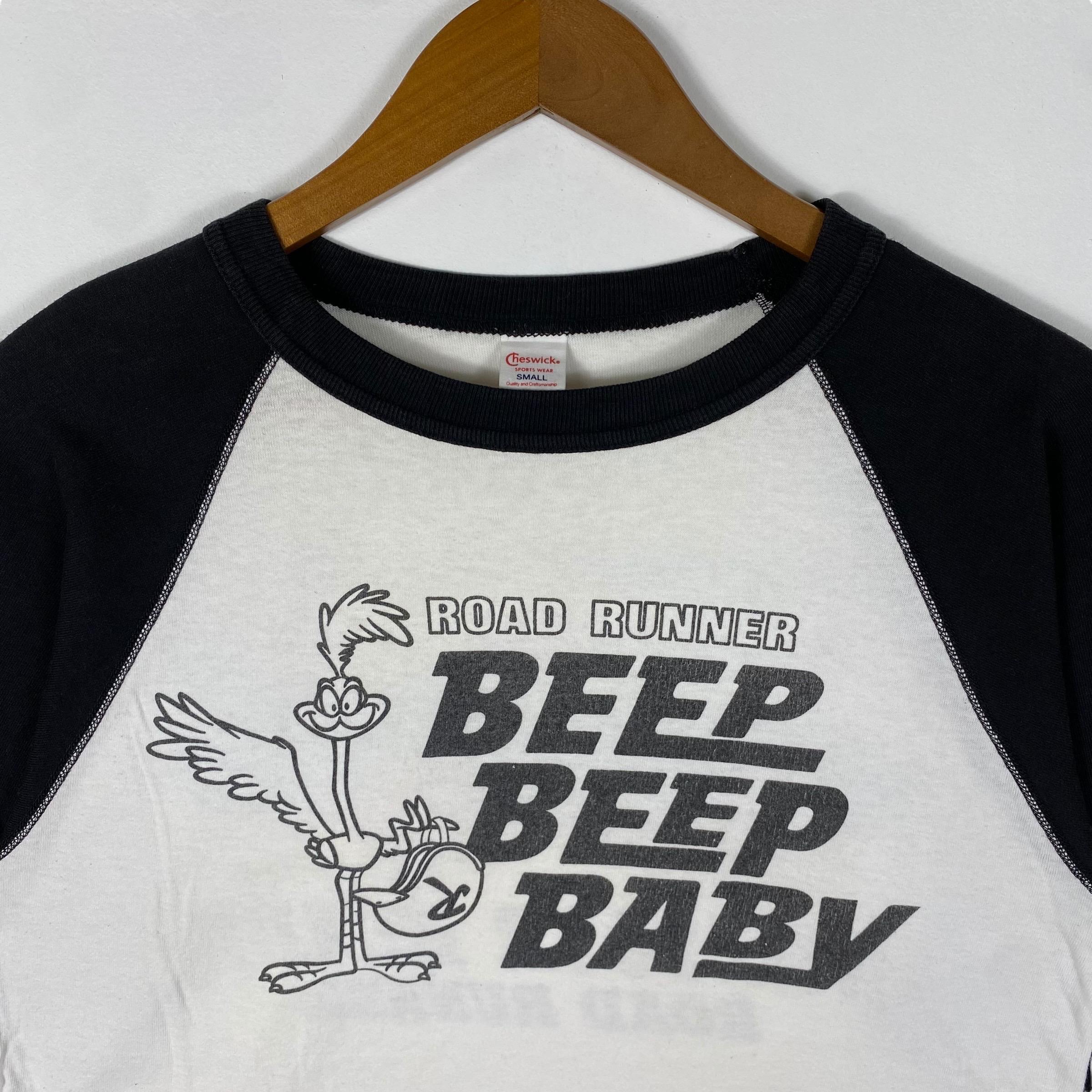 Rare!! CHESWICK by SUGAR CANE Road Runner Cartoon Raglan Tee Shirt