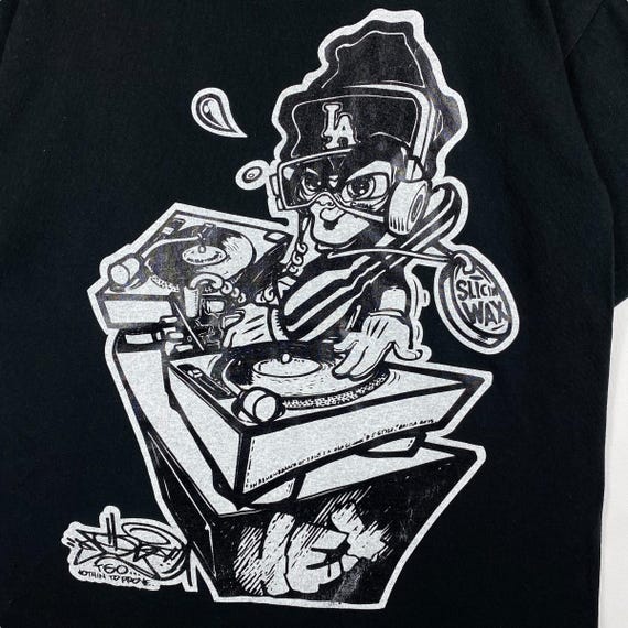 Rare!! Vintage 90's FATCAP Hip-hop Dj Turn Tables Graphic