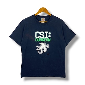 Rare!! Vintage 00s CSI: Dungeon Graphic Crime Scene Investigation Tee Shirt Large Size