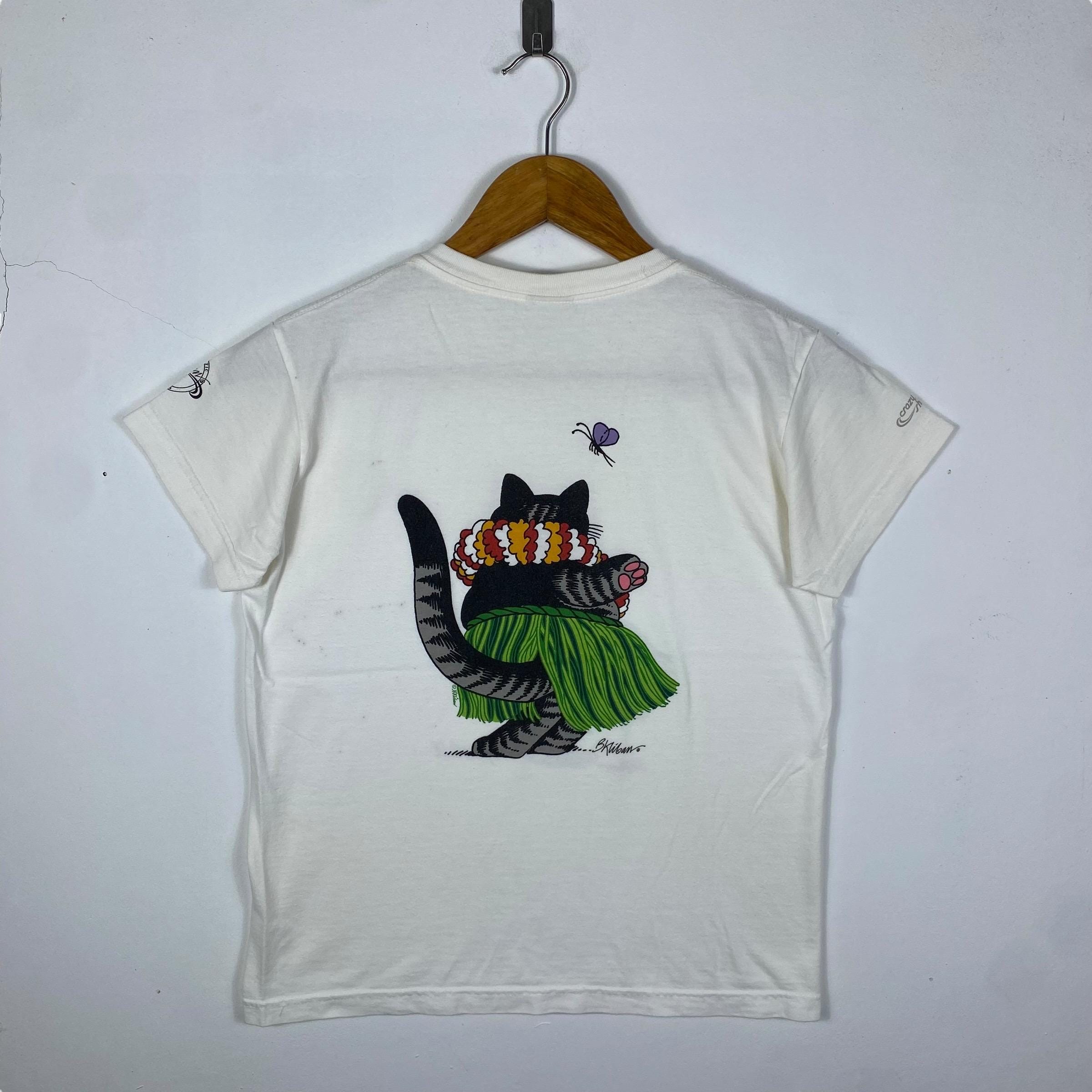 Vintage 00s Crazy Shirts Hawaii Cat Graphic Tee - Extra Small - Etsy
