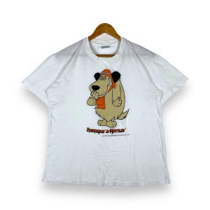 Zeldzaam!! Vintage jaren 90 DASTARDLY & MUTTLEY Hanna Barbera Cartoon grafisch T-shirt groot, past middelgroot