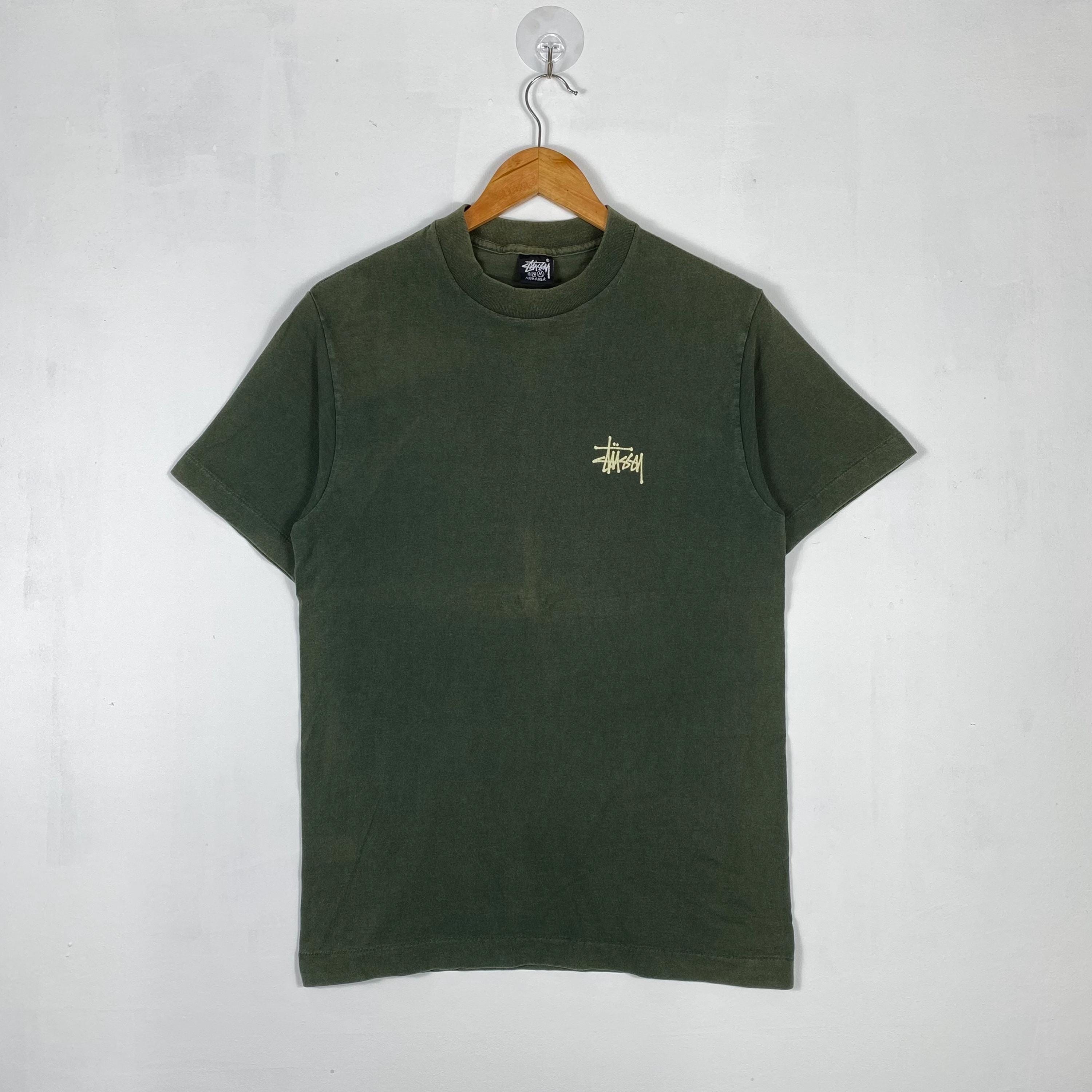US三軒茶屋FakeVintageDenimEasyShorts By Shawn Stussy!! Vintage 90's STUSSY Faded Tee Shirt Medium
