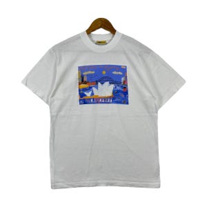 Raro!! Vintage anos 90 KEN DONE Postcard From Sydney Art Camiseta Tamanho Médio