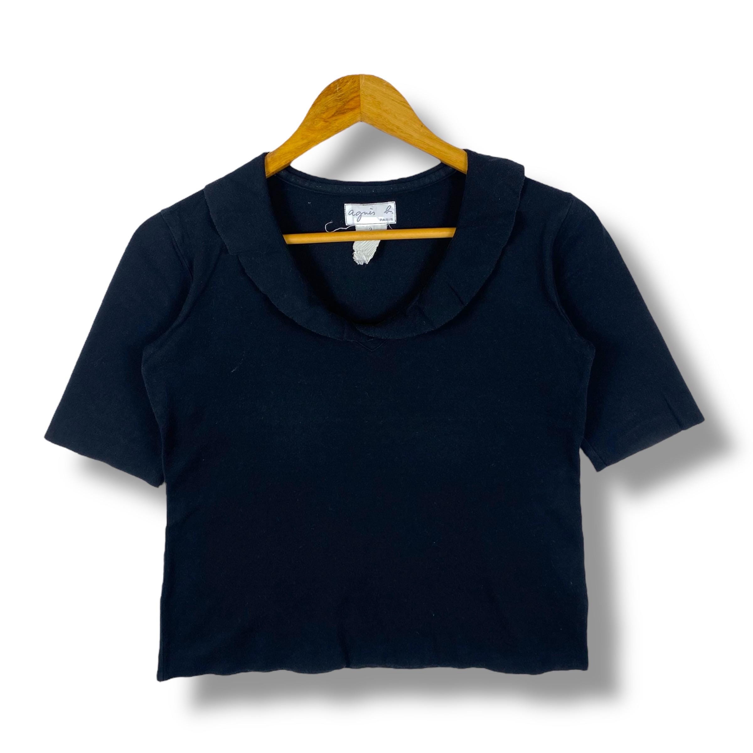 two-tone V-neck blouse 　agnès b. Official agnès b. website Canada | Iconic French Designer