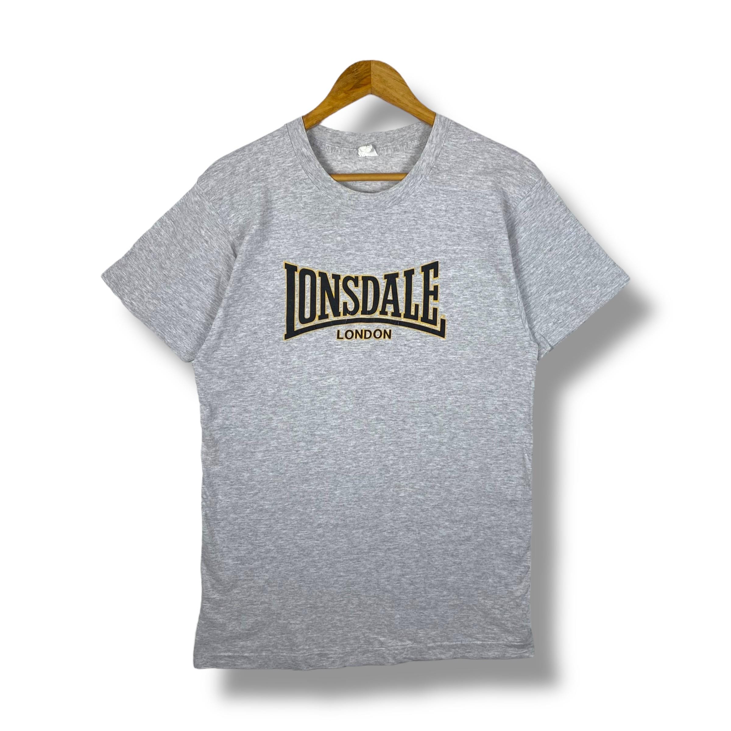 Rare!! Vintage 80's LONSDALE LONDON Logo Graphic Tee Shirt Medium