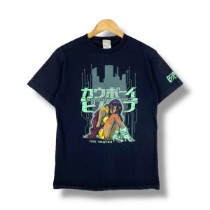 Rare!! Vintage 00&#39;s COWBOY BEBOP Faye Valentine Anime Tee Shirt Small Size