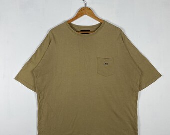 Japanese Brand!! NUMBER NINE Denim Big Logo Spellout Pocket Tee
