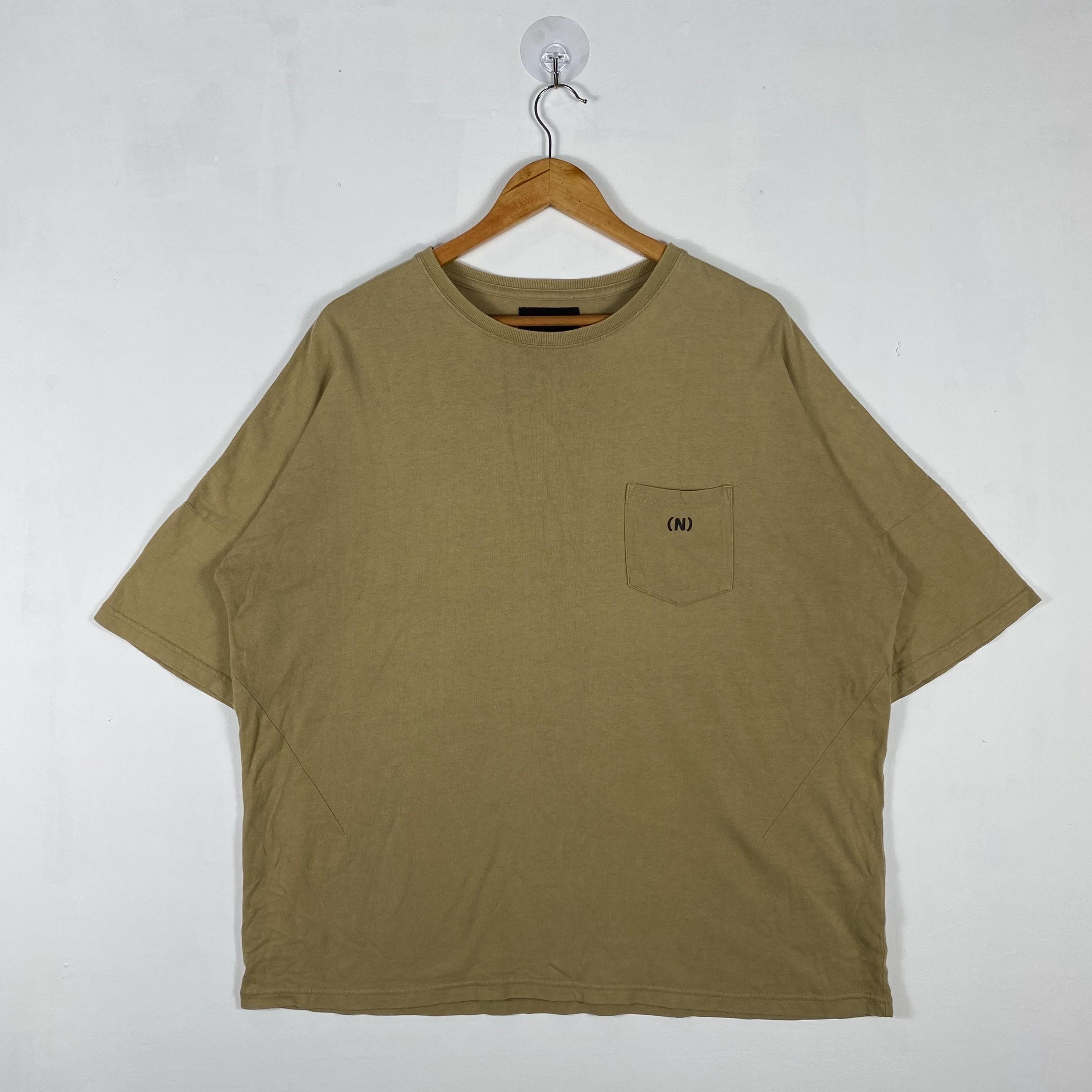 Japanese Brand!! NUMBER NINE Denim Big Logo Spellout Pocket Tee