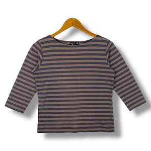 トップス 90s-00s agnes b homme border long sleeve black and white