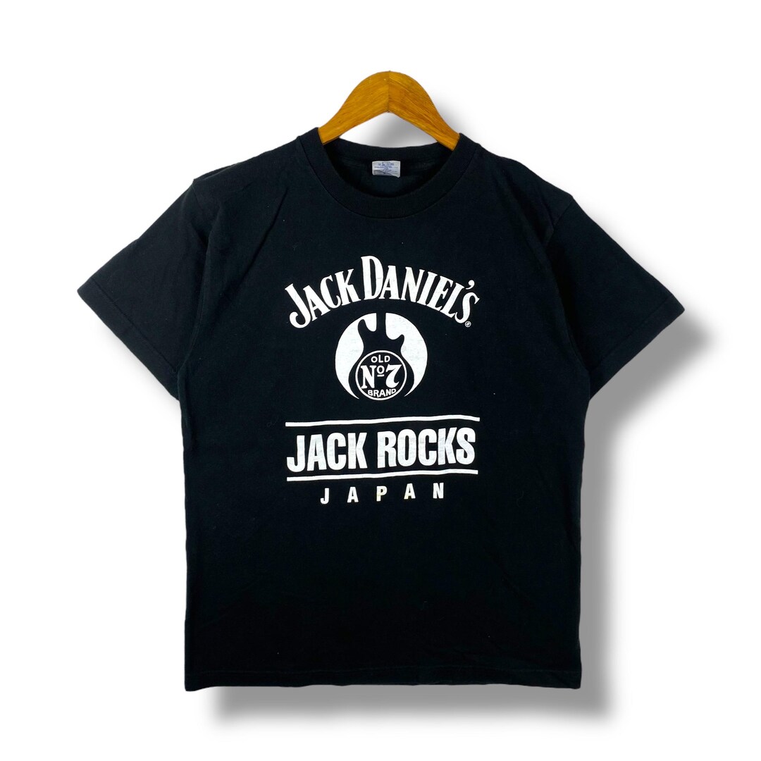 Rare!! JACK DANIEL'S Jack Rock Japan Graphic Tee Shirt Medium Size
