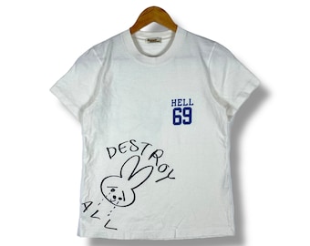 Vintage 90s HYSTERIC GLAMOUR &#39;Hell 69 Destroy All&#39; Tee