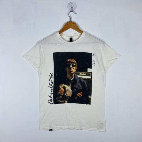 Rare Liam Gallagher Photo Tee - Dennis Morris Rock Photography 