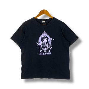 Rare!! ACCEL WORLD Japanese Anime Manga Novel Tee Shirt Large Size