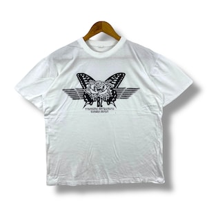 Rare!! Vintage 80's B'Z Japanese Rock Duo Takahiro Matsumoto & Koshi Inaba Tee Shirt Large Size