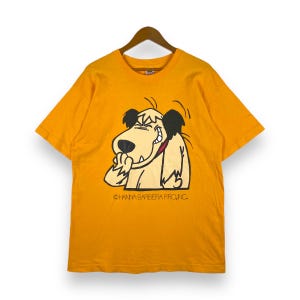 Rare!! Vintage 90's HANNA BARBERA Laughing Mutty Cartoon Tee Shirt Large Size