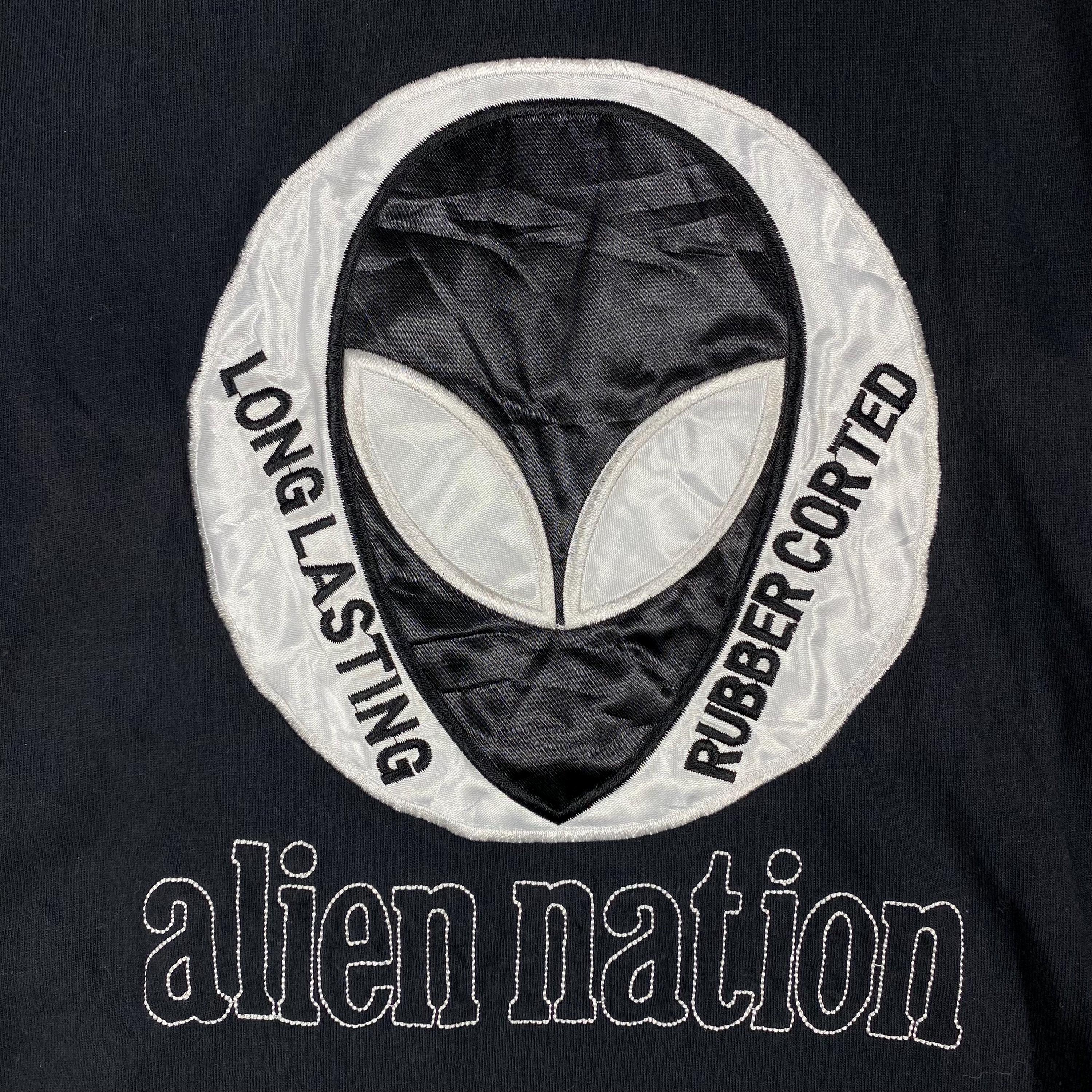 ALIEN NATION Tシャツ 90's Rare!! Vintage 90's ALIEN NATION Big Logo Retro Hip Hop Tee