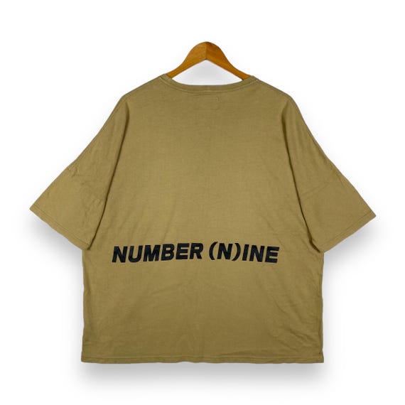 Japanese Brand!! NUMBER NINE Denim Big Logo Spellout Pocket Tee