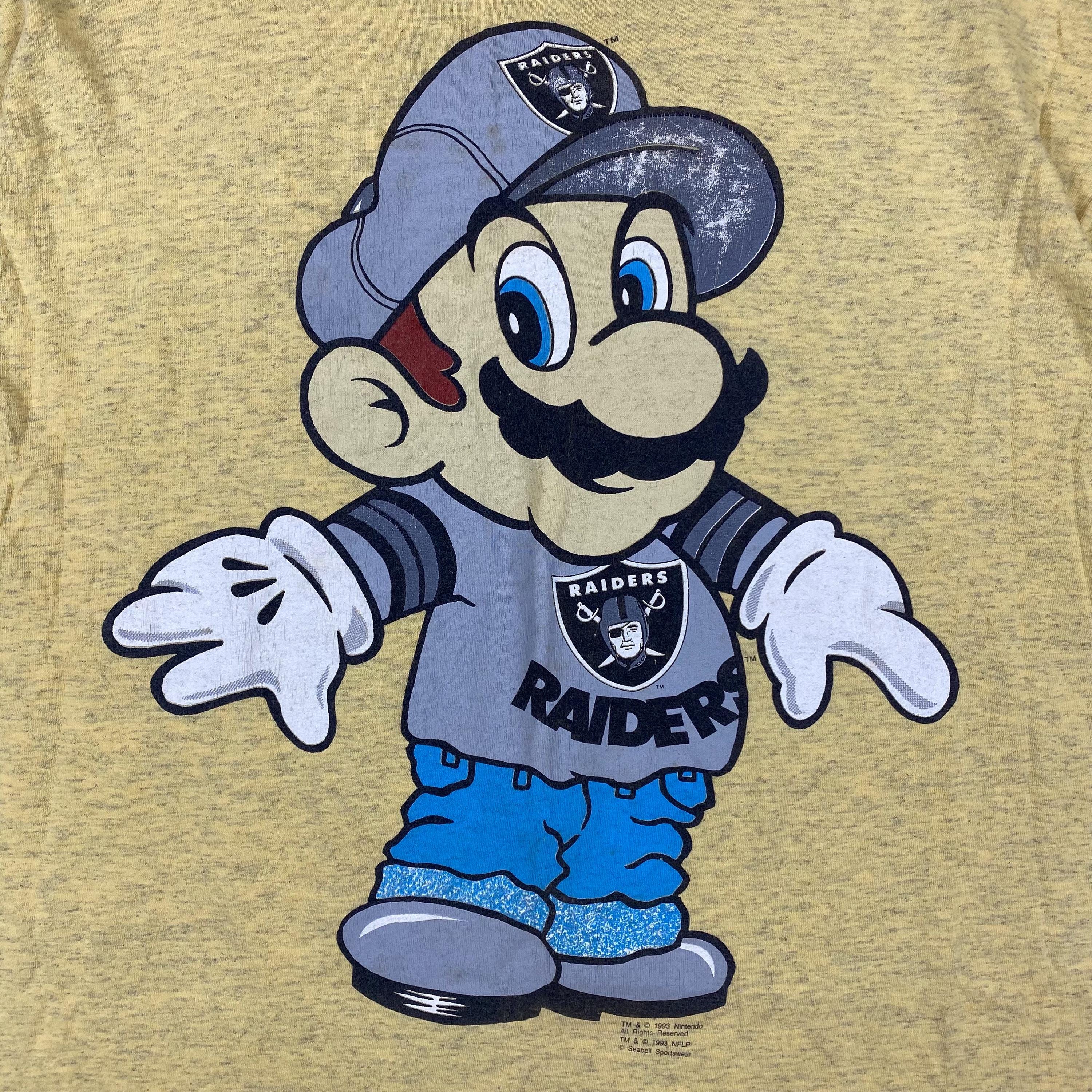 マリオ　任天堂　レイダース　アメフト　ビンテージTシャツ　90's il_1080xN.6421628788_n85h.jpg