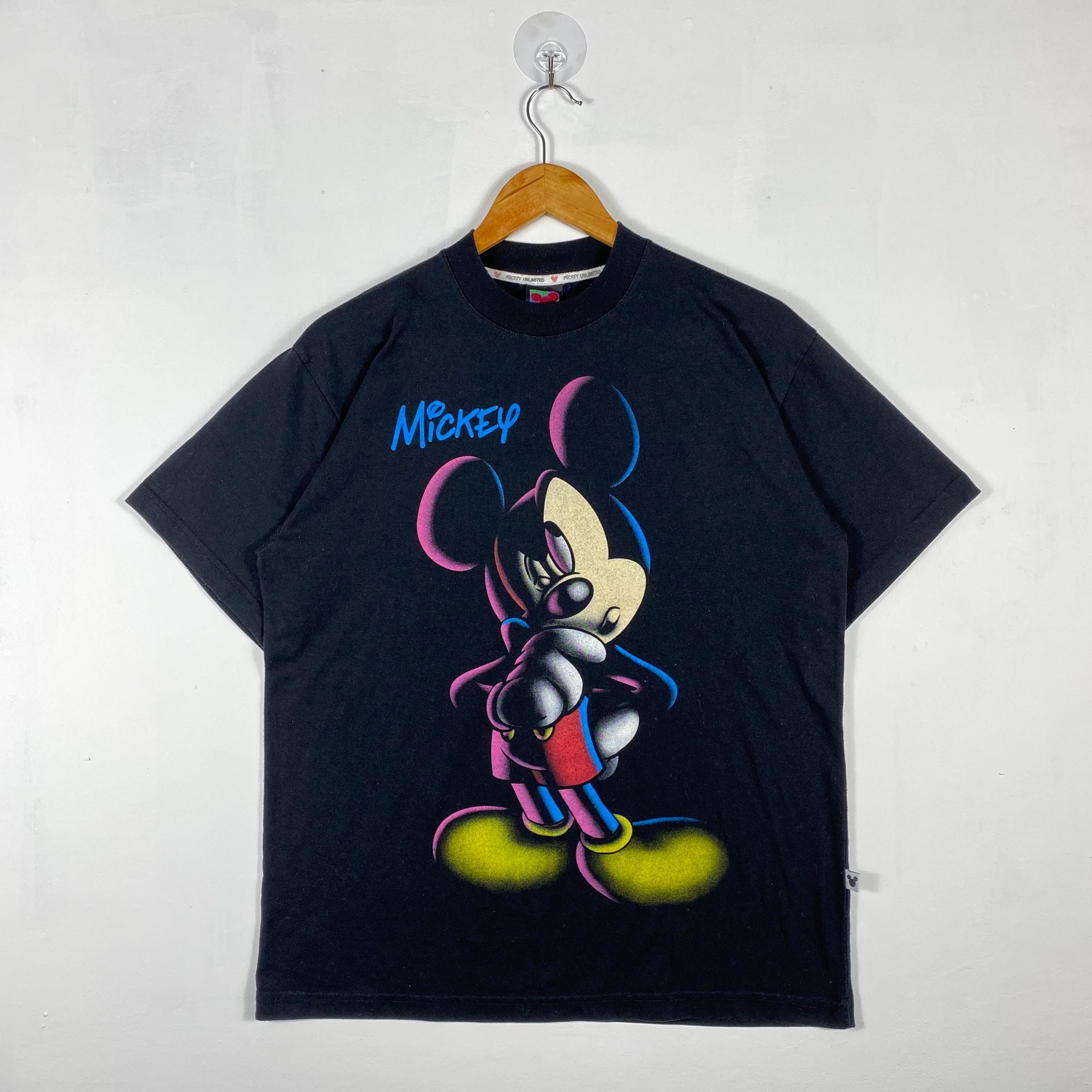 Rare!! Vintage 90's MICKEY NEON Big Print Mickey Unlimited Disney