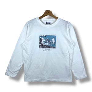 Zeldzaam!! MOOMIN Moomin Characters Cartoon T-shirt met lange mouwen, grote maat